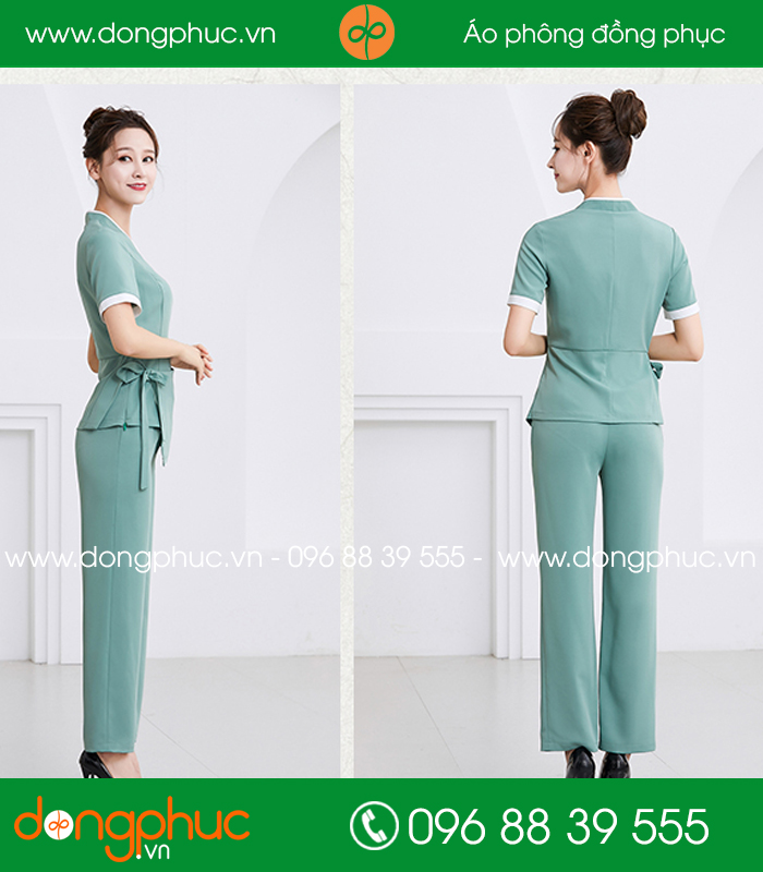 Đồng phục spa màu ghi đậm